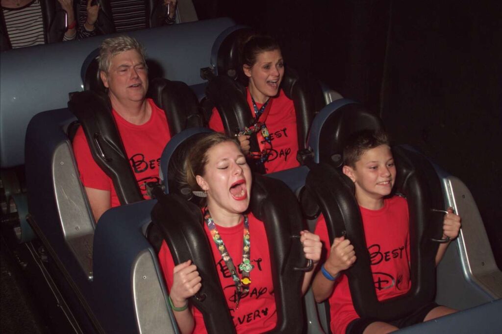 Family on Rock N Roller Coaster