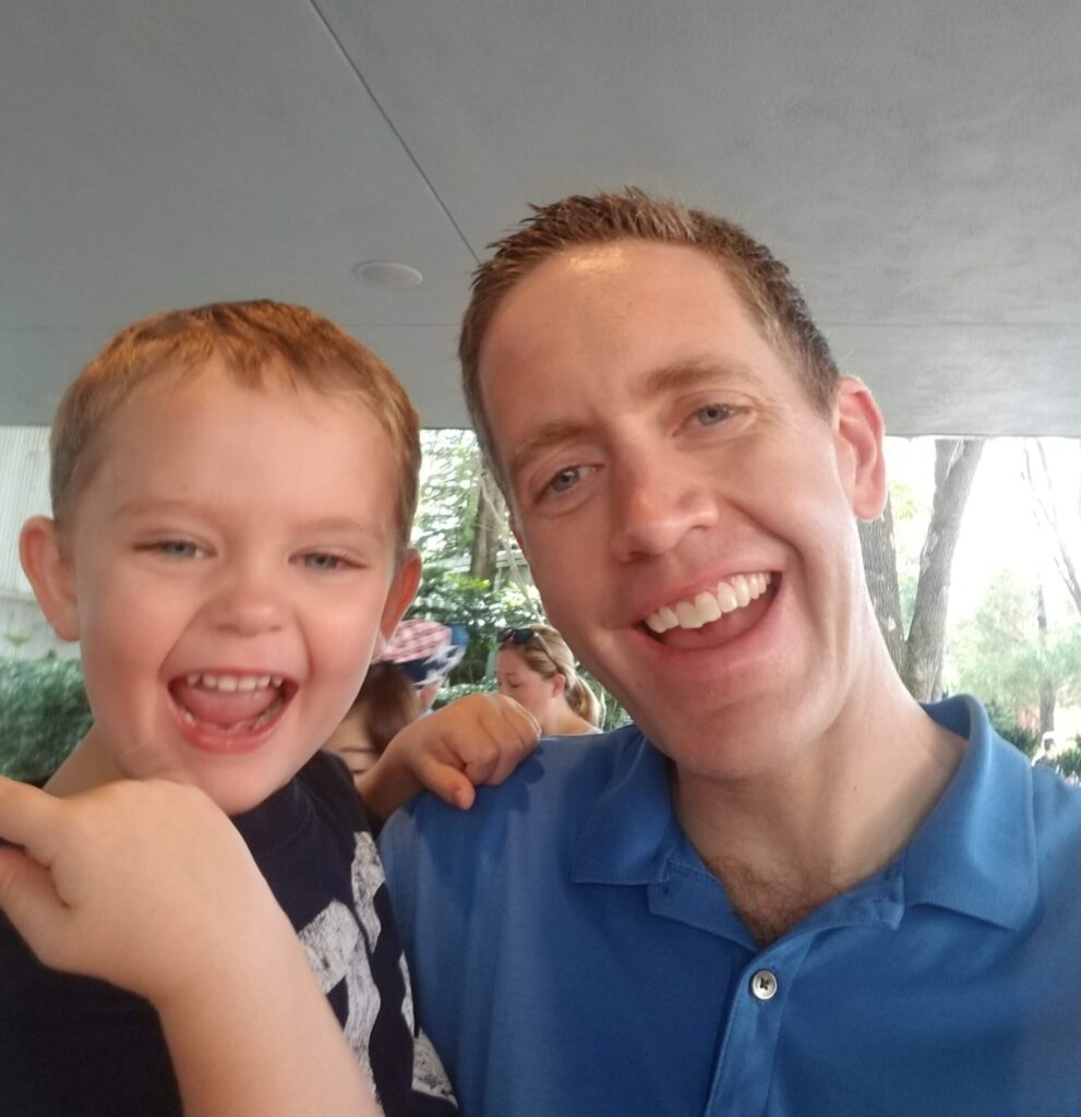 Rider switch at disney World dad and son