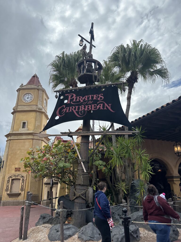Pirates of the Carribean rides at Magic Kingdom
